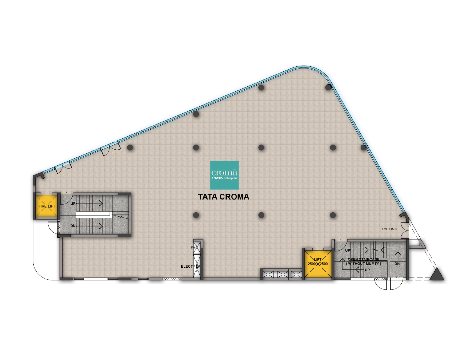 Trehan IRIS Broadway – Floor plan for block C, Upper Ground Floor