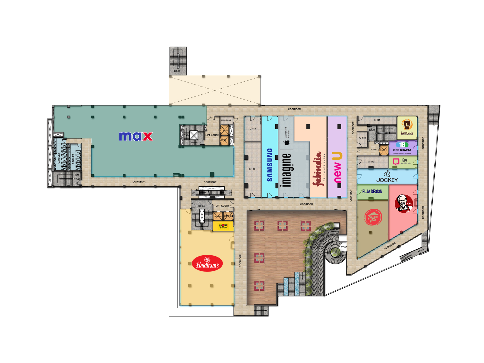Trehan IRIS Broadway – floor plan of block A, upper ground